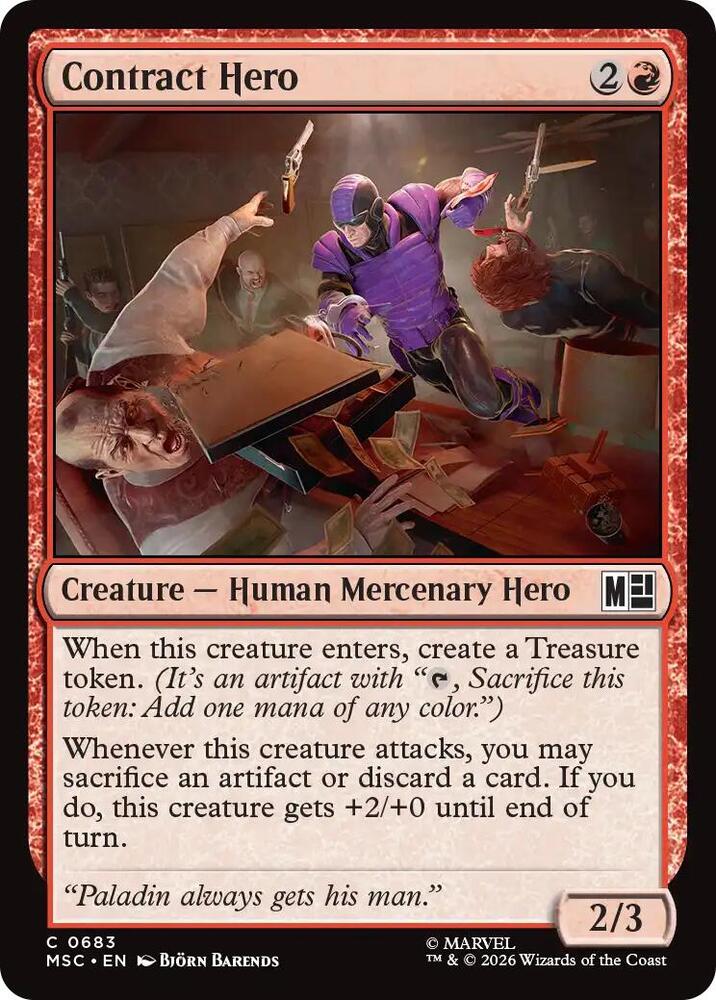 Contract Hero 683 (Commander: Marvel Super Heroes)  - Foil | Good Games Modbury
