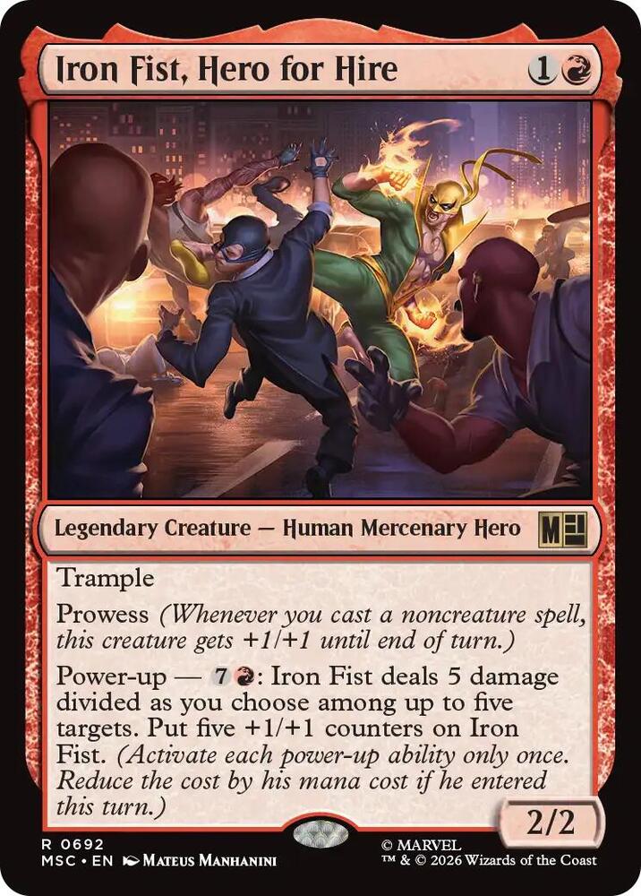 Iron Fist, Hero for Hire 692 (Commander: Marvel Super Heroes)  - Foil | Good Games Modbury