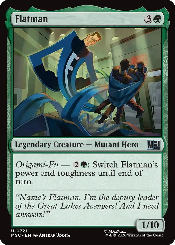 Flatman 721 (Commander: Marvel Super Heroes)  - Foil | Good Games Modbury