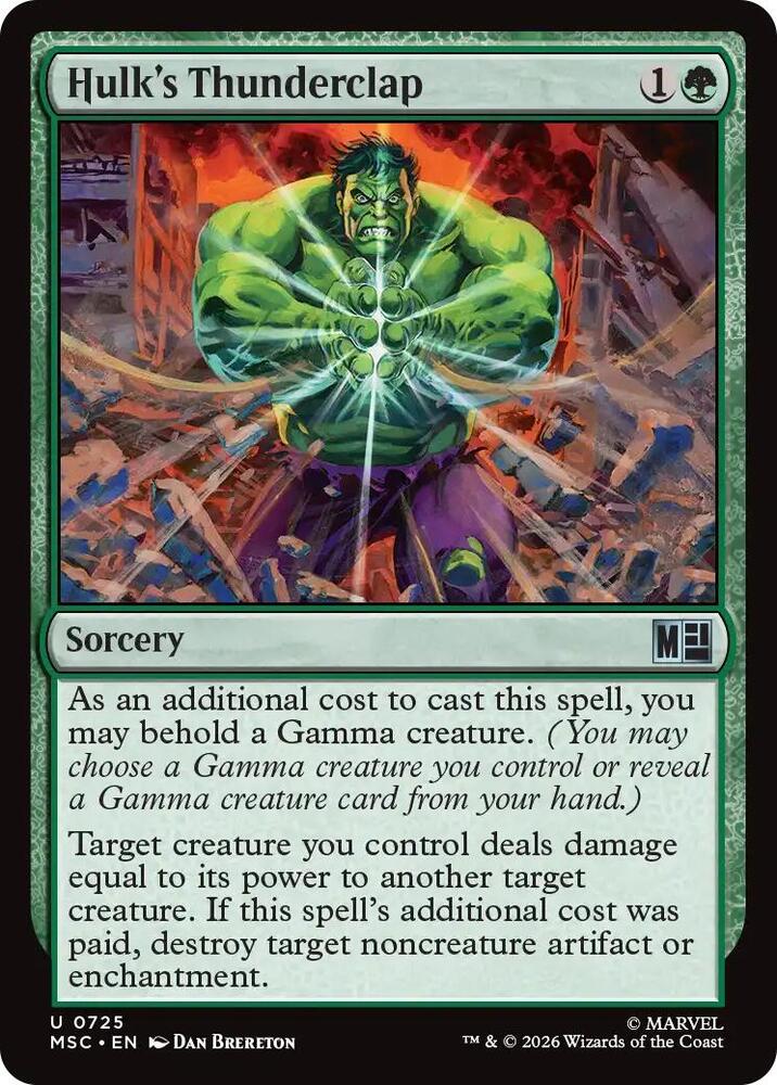 Hulk's Thunderclap 725 (Commander: Marvel Super Heroes)  | Good Games Modbury