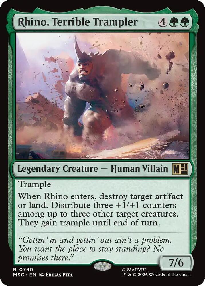 Rhino, Terrible Trampler 730 (Commander: Marvel Super Heroes)  | Good Games Modbury