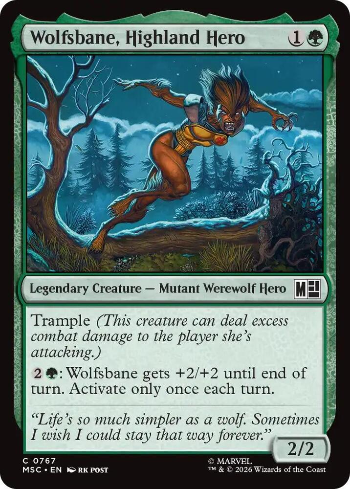 Wolfsbane, Highland Hero 767 (Commander: Marvel Super Heroes)  | Good Games Modbury