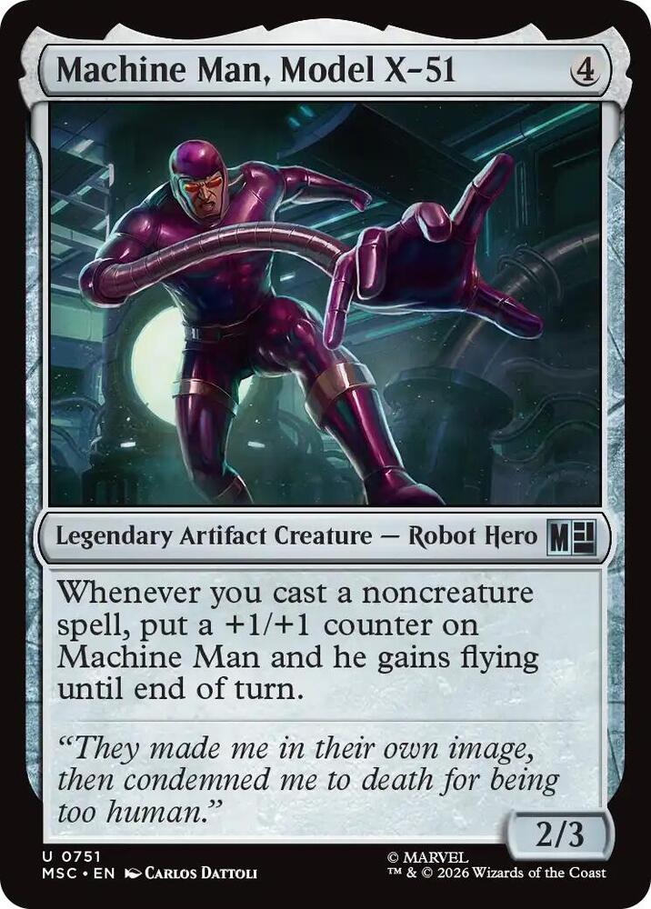 Machine Man, Model X-51 751 (Commander: Marvel Super Heroes)  - Foil | Good Games Modbury