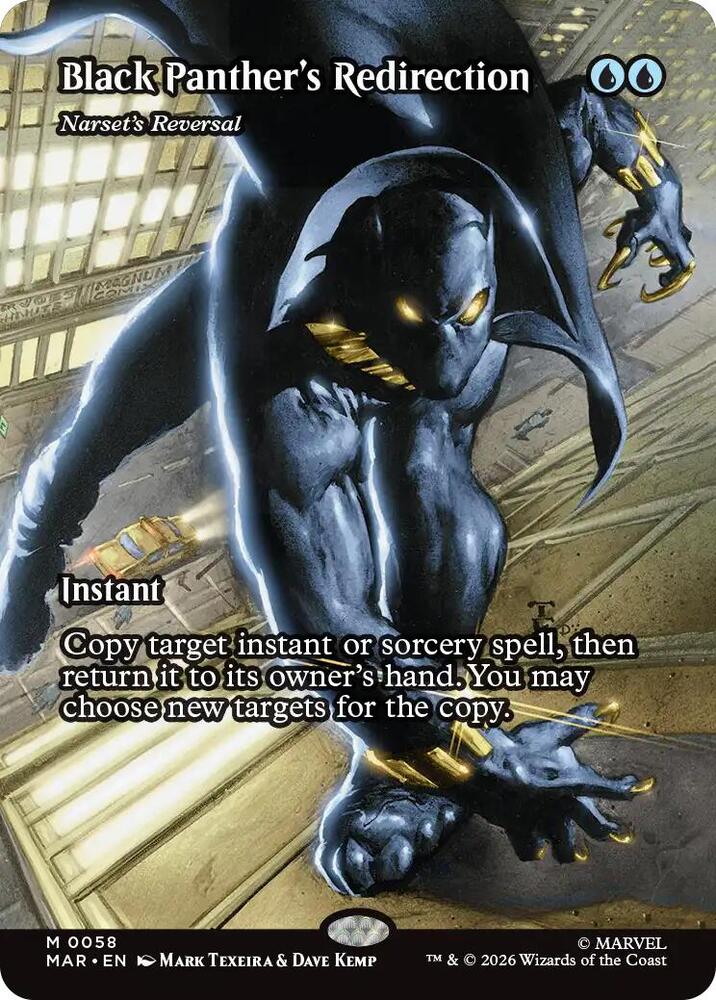 Black Panther's Redirection // Narset's Reversal 58 (Marvel Universe Eternal-Legal)  - Borderless | Good Games Modbury