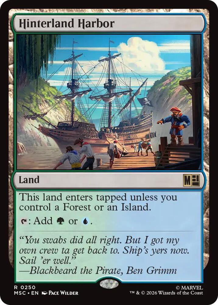 Hinterland Harbor 250 (Commander: Marvel Super Heroes)  - Surge Foil  | Good Games Modbury