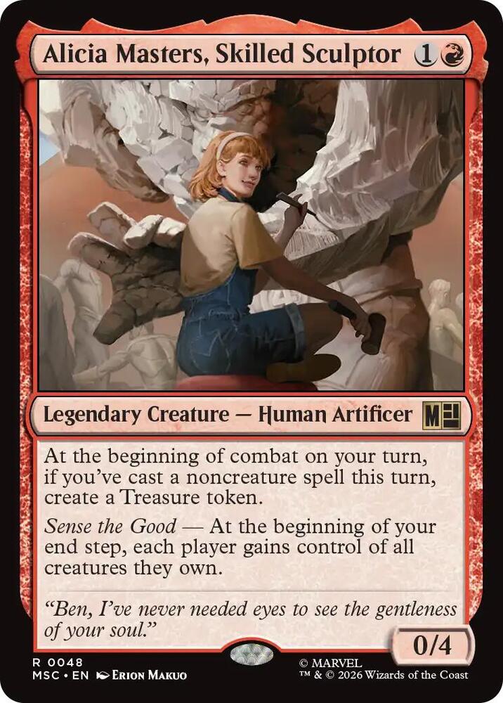Alicia Masters, Skilled Sculptor 48 (Commander: Marvel Super Heroes)  - Surge Foil  | Good Games Modbury
