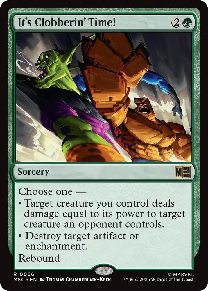 It's Clobberin' Time! 66 (Commander: Marvel Super Heroes)  - Surge Foil  | Good Games Modbury