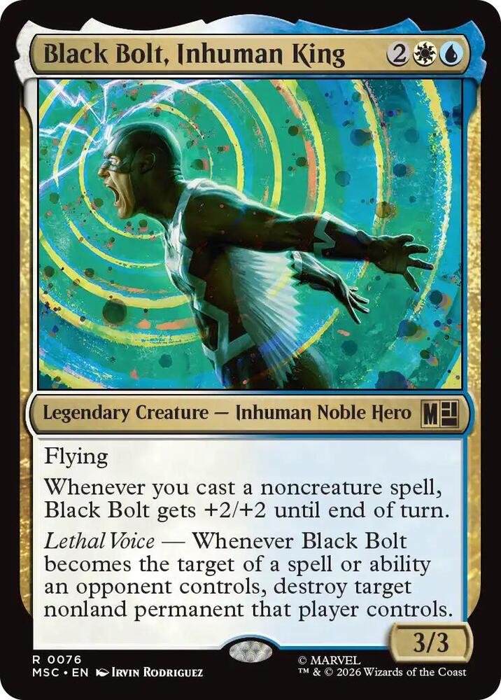 Black Bolt Inhuman King 76 (Commander: Marvel Super Heroes)  - Surge Foil | Good Games Modbury
