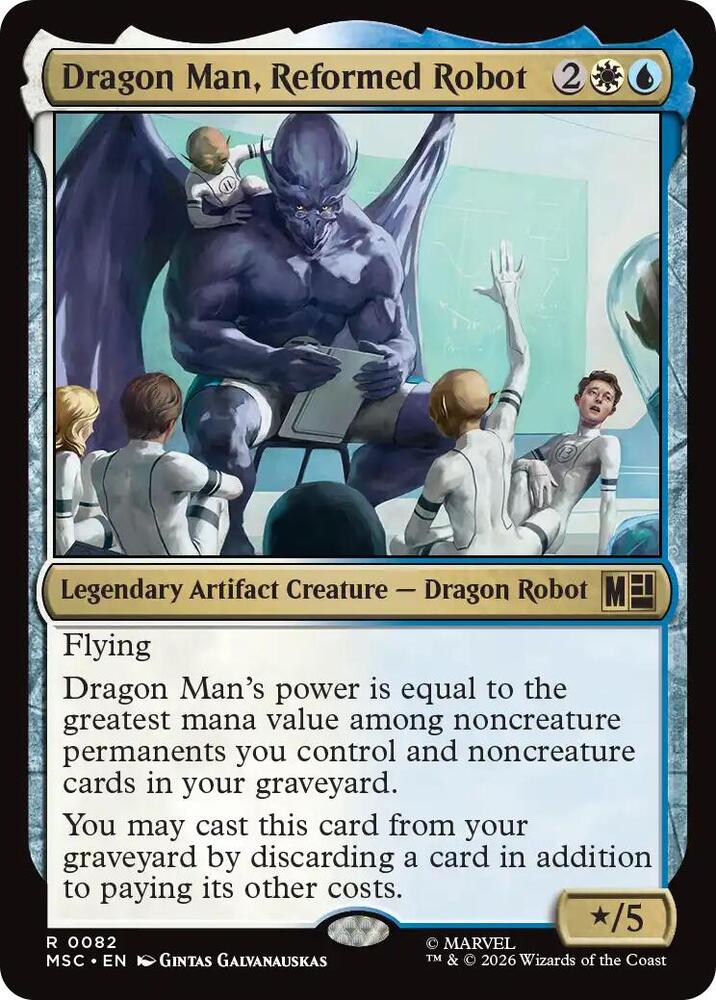 Dragon Man, Reformed Robot 82 (Commander: Marvel Super Heroes)  - Surge Foil  | Good Games Modbury