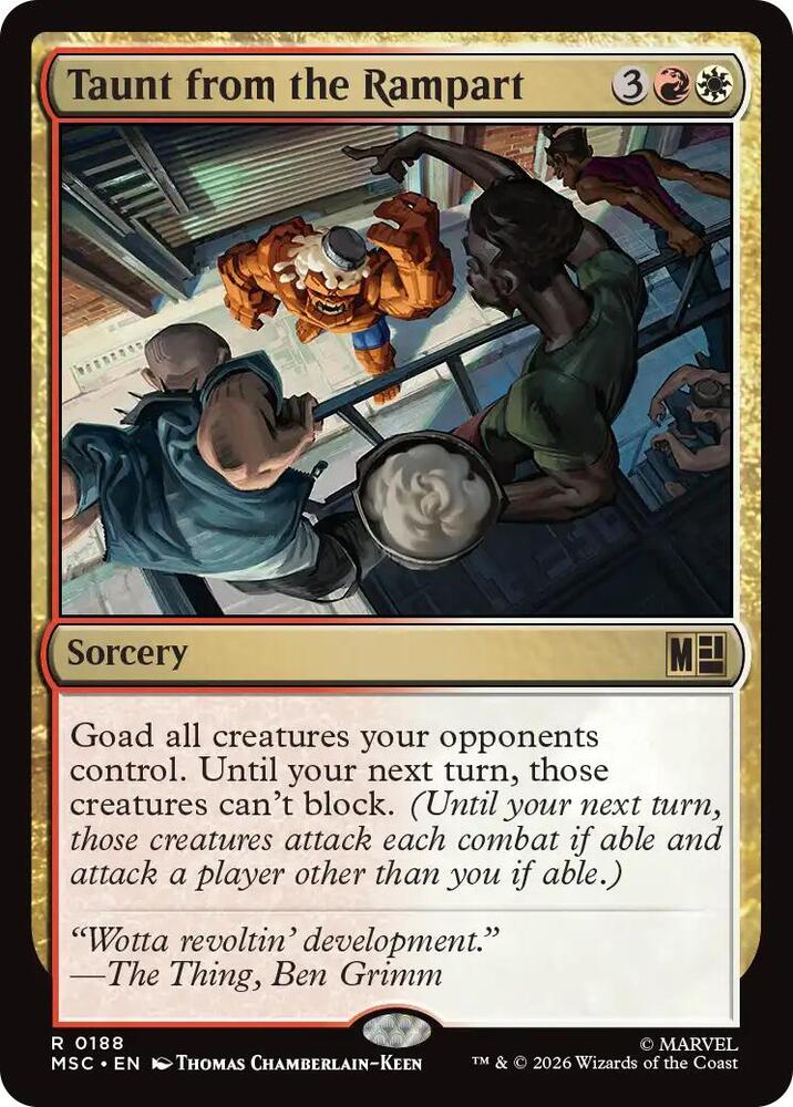 Taunt from the Rampart [dupe] 188 (Commander: Marvel Super Heroes)  | Good Games Modbury