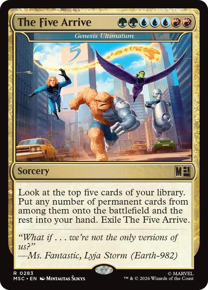 The Five Arrive // Genesis Ultimatum 283 (Commander: Marvel Super Heroes)  - Surge Foil | Good Games Modbury