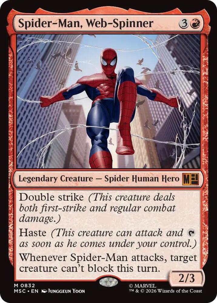 Spider-Man, Web-Spinner 832 (Commander: Marvel Super Heroes)  - Foil | Good Games Modbury