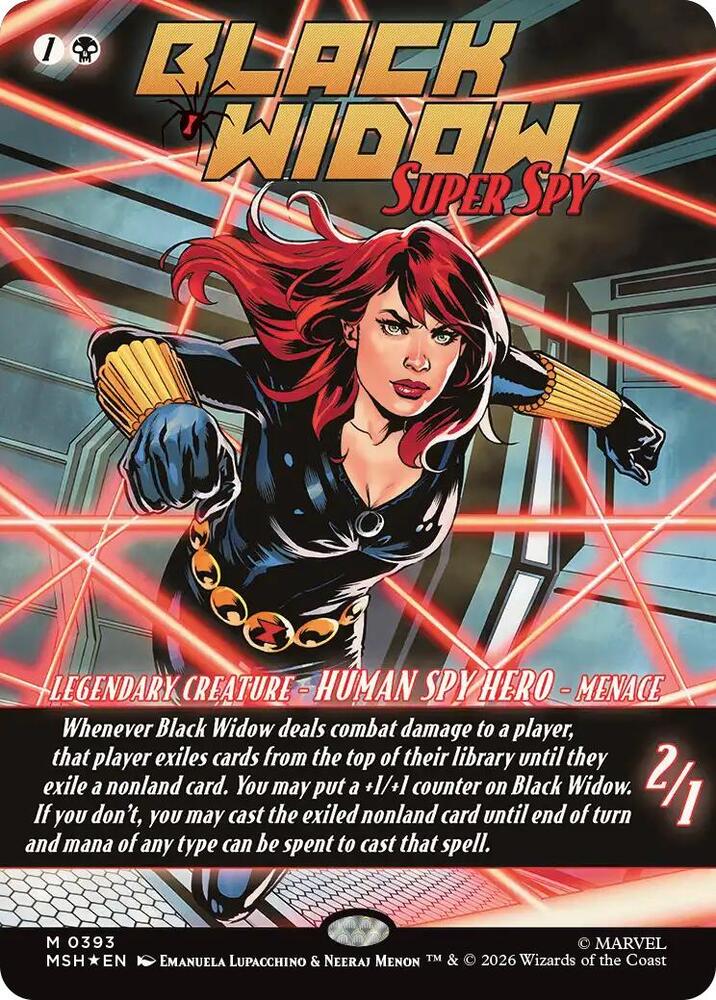 Black Widow, Super Spy 393 (Marvel Super Heroes)  - Borderless Foil | Good Games Modbury