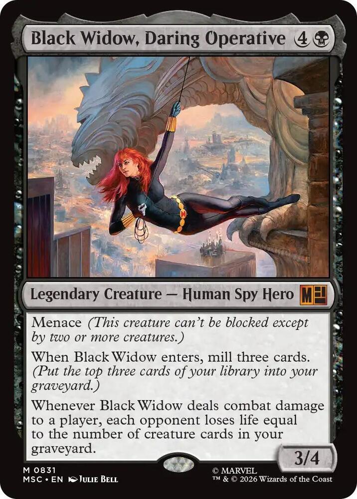 Black Widow, Daring Operative 831 (Commander: Marvel Super Heroes)  - Foil | Good Games Modbury