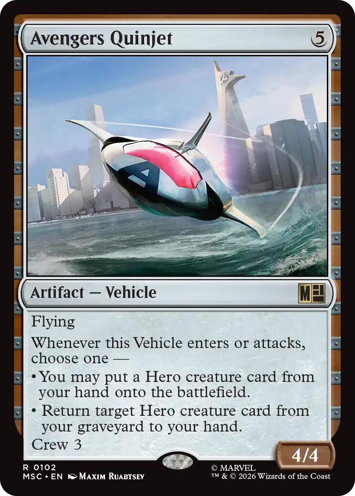 Avengers Quinjet 102 (Commander: Marvel Super Heroes)  - Surge Foil | Good Games Modbury