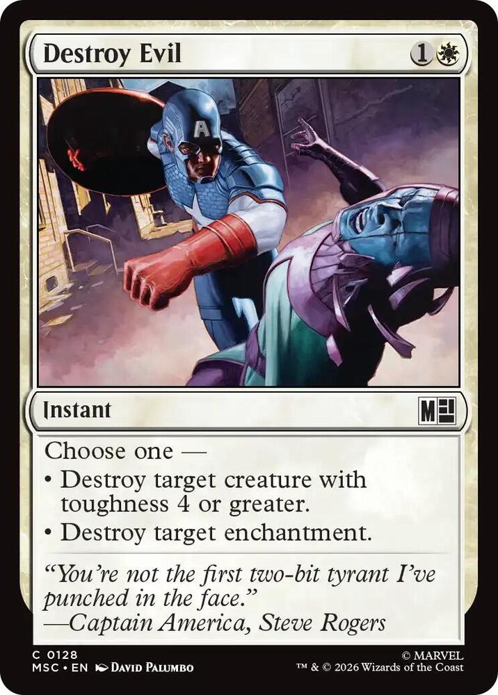Destroy Evil 128 (Commander: Marvel Super Heroes)  - Surge Foil  | Good Games Modbury