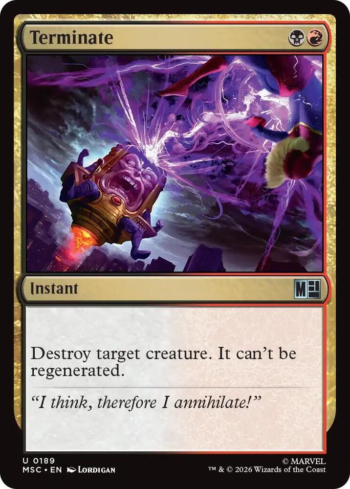 Terminate 189 (Commander: Marvel Super Heroes)  - Surge Foil  | Good Games Modbury