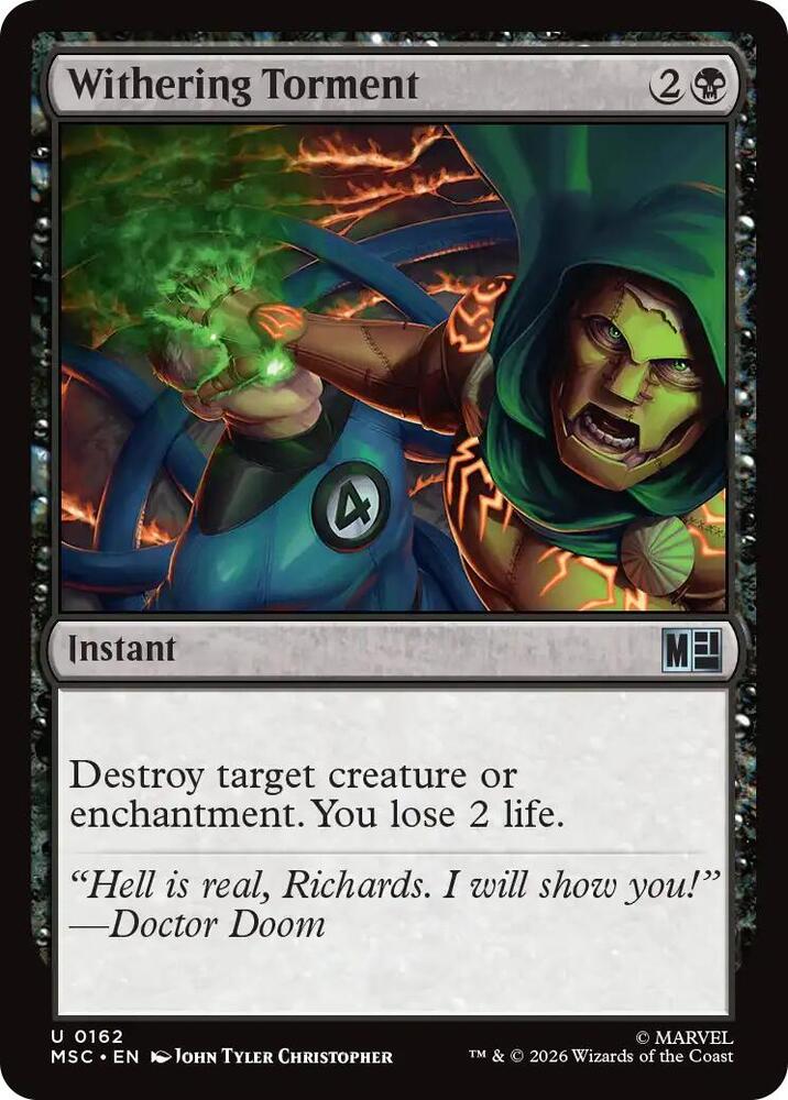 Withering Torment 162 (Commander: Marvel Super Heroes)  - Surge Foil  | Good Games Modbury