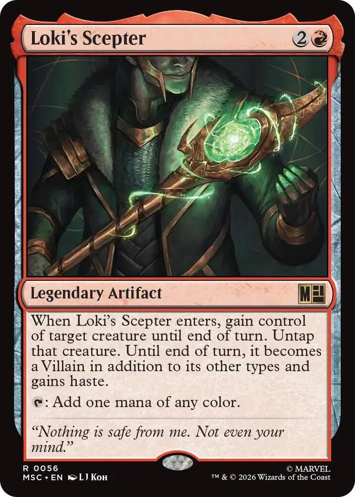 Loki's Scepter 56 (Commander: Marvel Super Heroes)  - Surge Foil  | Good Games Modbury