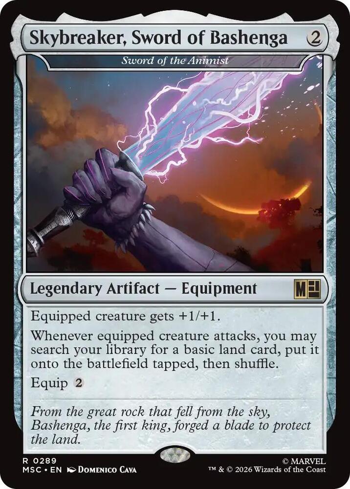 Skybreaker, Sword of Bashenga // Sword of the Animist 289 (Commander: Marvel Super Heroes)  | Good Games Modbury