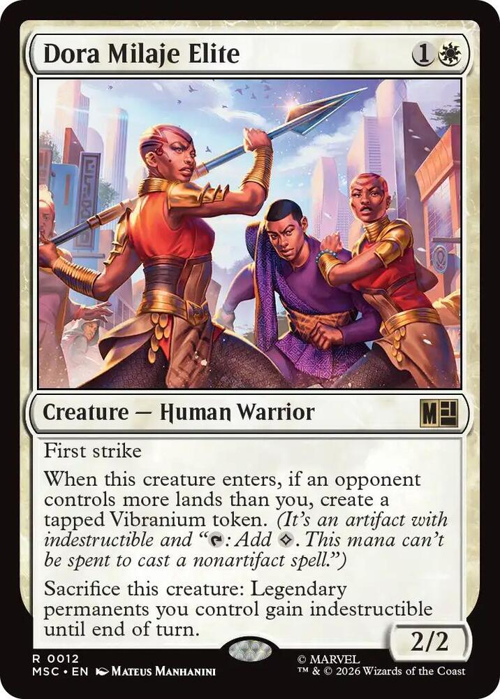 Dora Milaje Elite 12 (Commander: Marvel Super Heroes)  - Surge Foil | Good Games Modbury