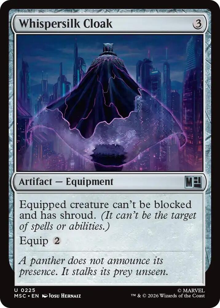 Whispersilk Cloak 225 (Commander: Marvel Super Heroes)  - Surge Foil  | Good Games Modbury