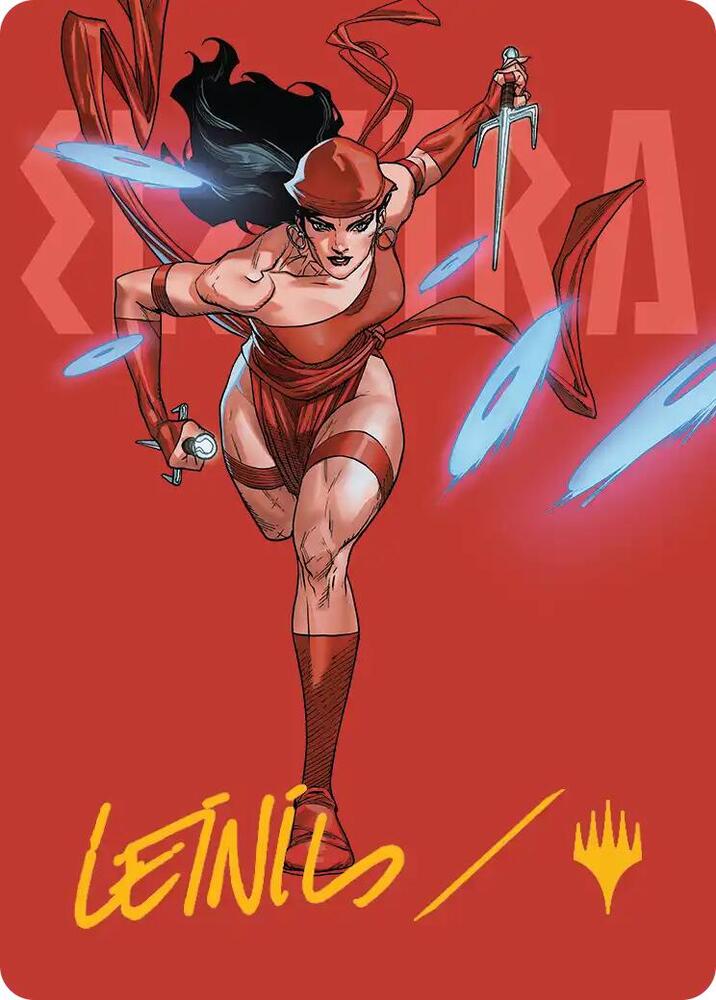 Elektra Daughter of the Hand Art Card Gold Stamped Signature 25 (Art Series: Marvel Super Heroes)  | Good Games Modbury