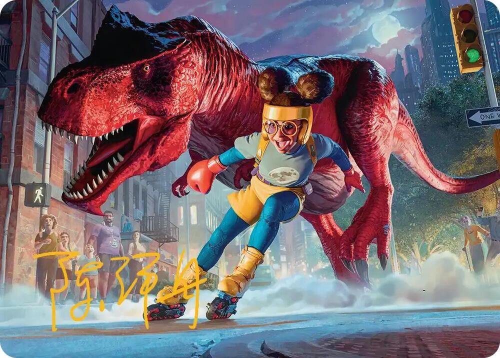 Moon Girl and Devil Dinosaur Art Card Gold Stamped Signature 14 (Art Series: Marvel Super Heroes)  | Good Games Modbury