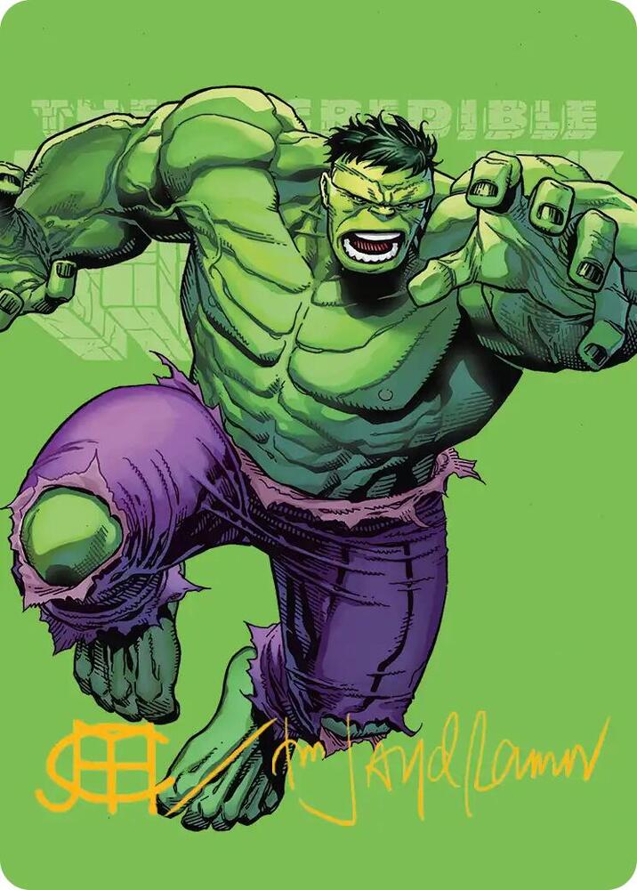 The Incredible Hulk Art Card Gold Stamped Signature 28 (Art Series: Marvel Super Heroes)  | Good Games Modbury