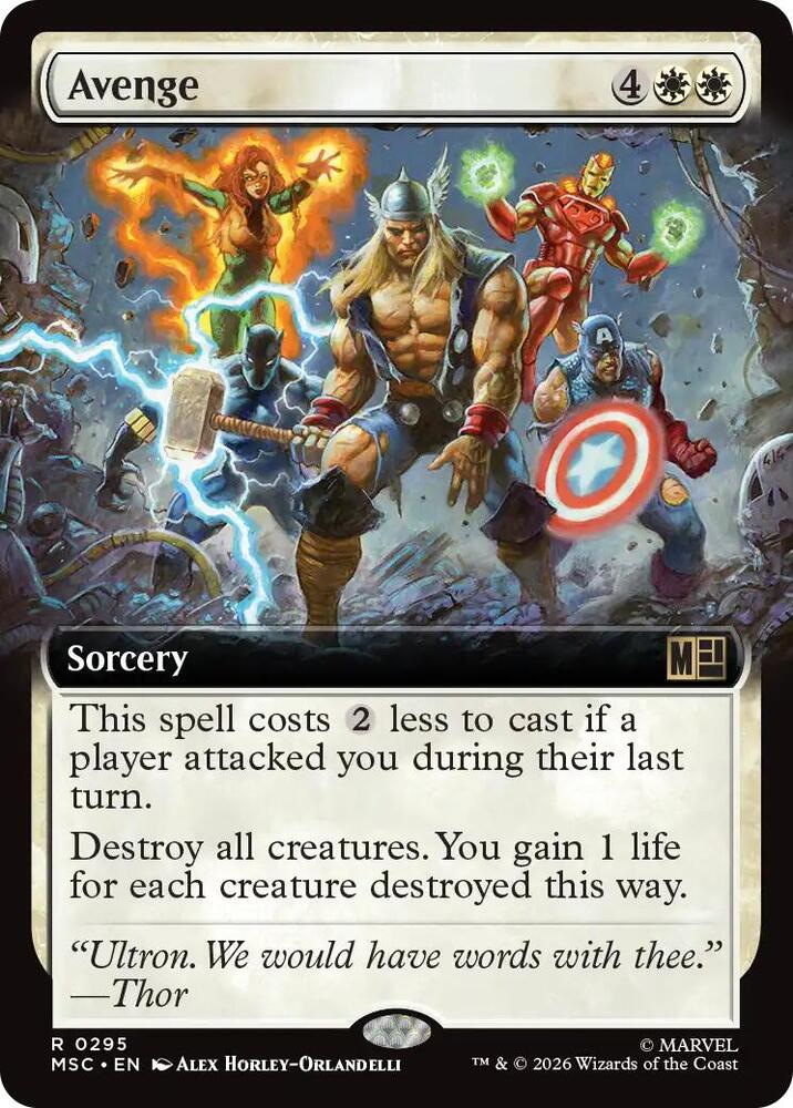 Avenge Extended Art 295 (Commander: Marvel Super Heroes)  - Extended Art | Good Games Modbury
