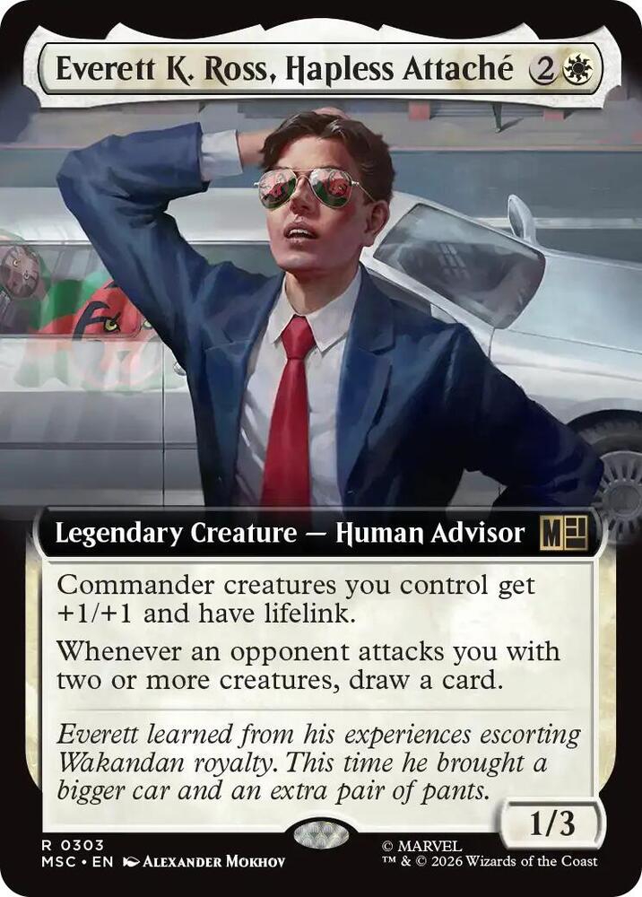 Everett K Ross Hapless Attache Extended Art 303 (Commander: Marvel Super Heroes)  - Extended Art | Good Games Modbury