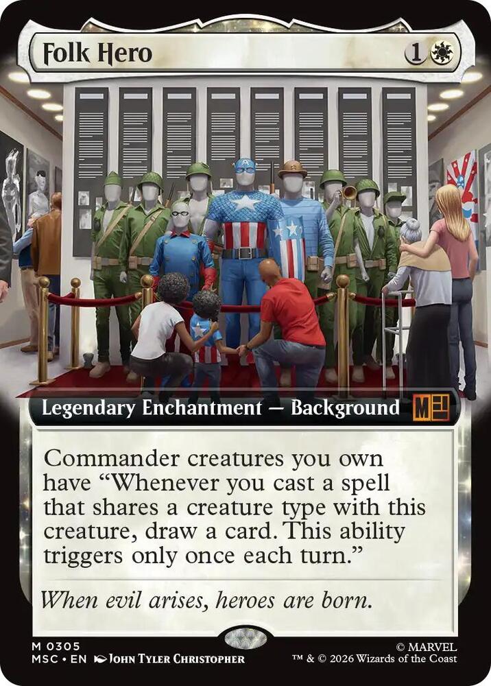 Folk Hero Extended Art 305 (Commander: Marvel Super Heroes)  - Extended Art | Good Games Modbury