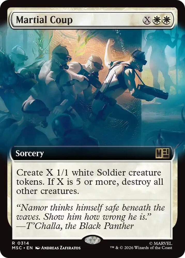 Martial Coup Extended Art 314 (Commander: Marvel Super Heroes)  - Extended Art | Good Games Modbury