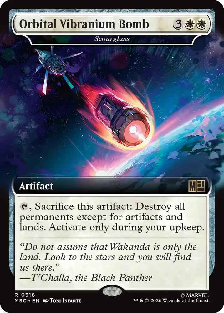 Orbital Vibranium Bomb Scourglass Extended Art 318 (Commander: Marvel Super Heroes)  - Extended Art | Good Games Modbury