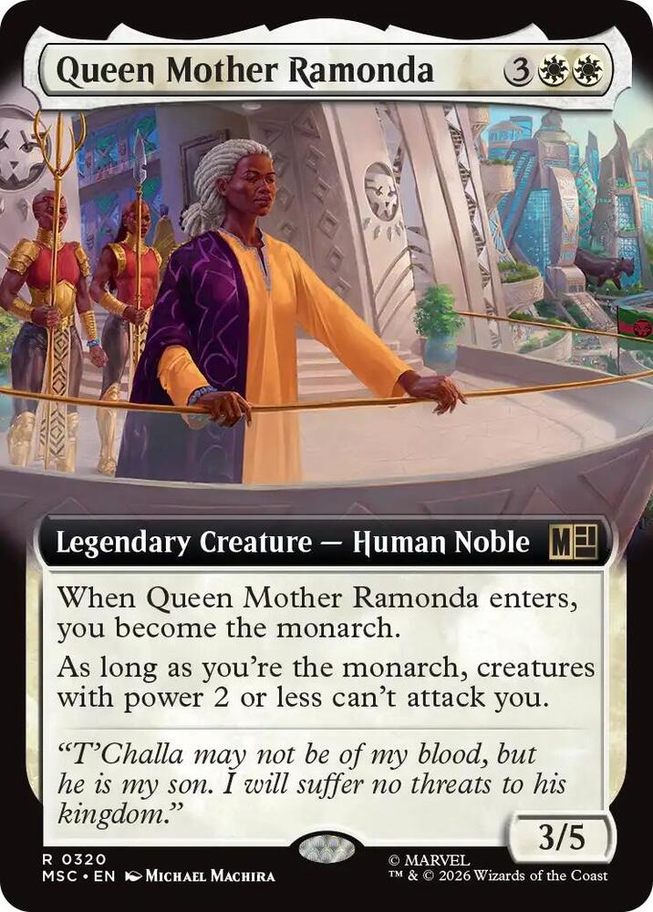 Queen Mother Ramonda Extended Art 320 (Commander: Marvel Super Heroes)  - Extended Art Foil | Good Games Modbury