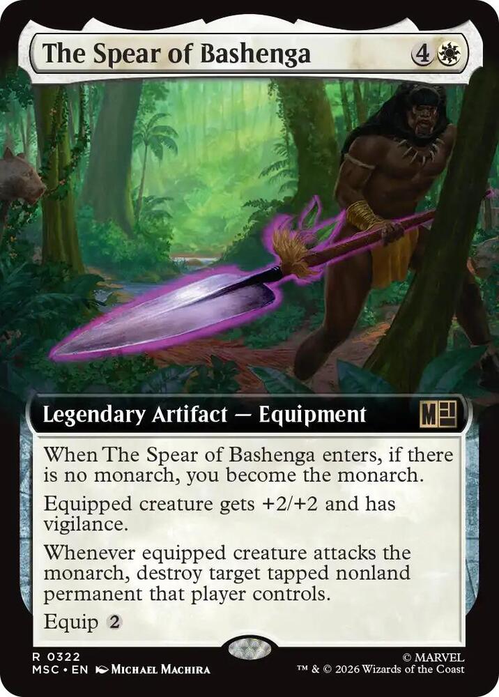 The Spear of Bashenga Extended Art 322 (Commander: Marvel Super Heroes)  - Extended Art Foil  | Good Games Modbury