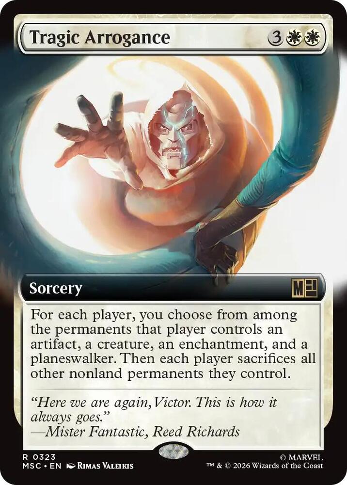 Tragic Arrogance Extended Art 323 (Commander: Marvel Super Heroes)  - Extended Art | Good Games Modbury
