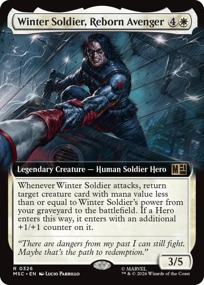 Winter Soldier Reborn Avenger Extended Art 326 (Commander: Marvel Super Heroes)  - Extended Art | Good Games Modbury