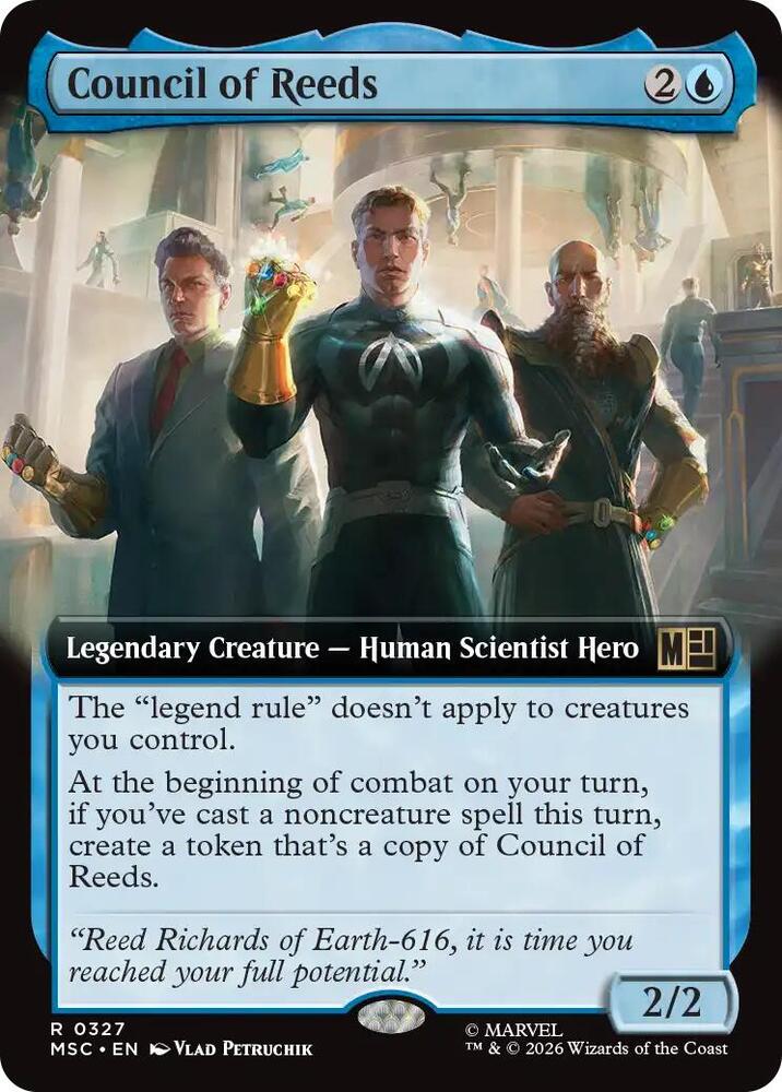 Council of Reeds Extended Art 327 (Commander: Marvel Super Heroes)  - Extended Art | Good Games Modbury