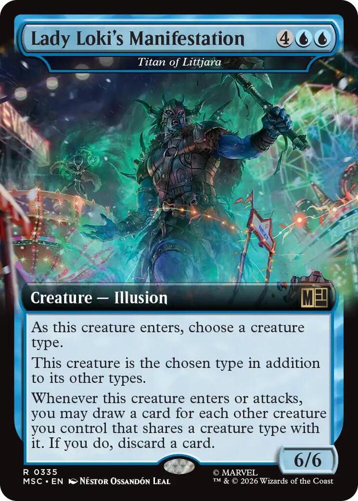 Lady Lokis Manifestation Titan of Littjara Extended Art 335 (Commander: Marvel Super Heroes)  - Extended Art | Good Games Modbury