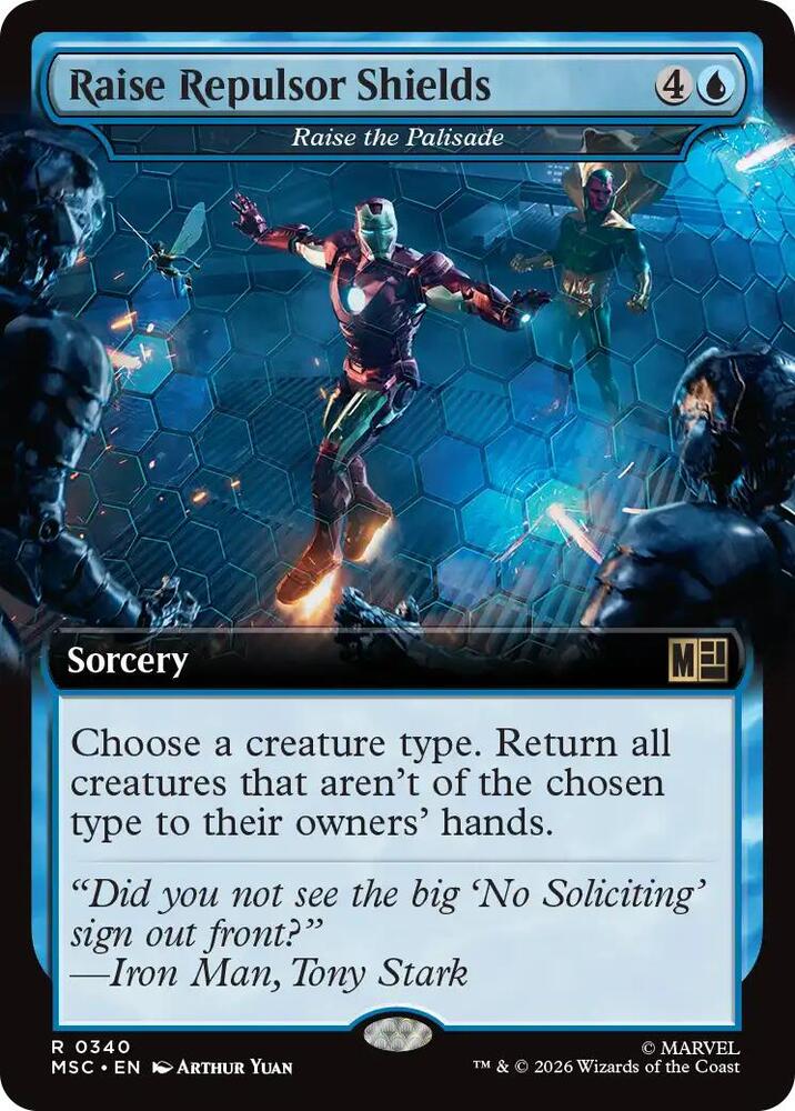 Raise Repulsor Shields Raise the Palisade Extended Art 340 (Commander: Marvel Super Heroes)  - Extended Art | Good Games Modbury