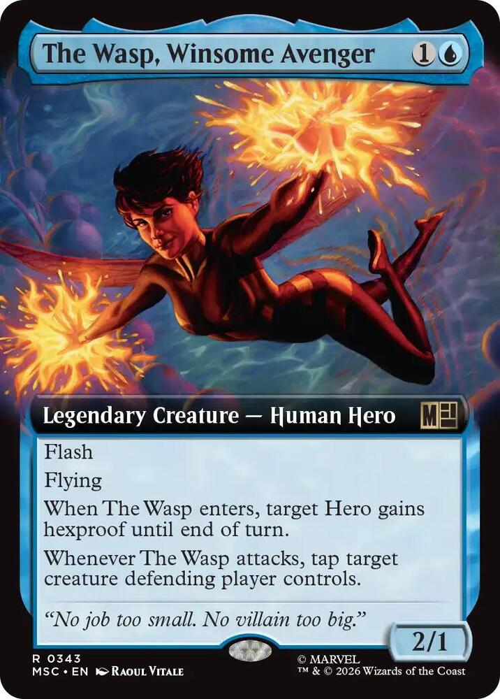 The Wasp Winsome Avenger Extended Art 343 (Commander: Marvel Super Heroes)  - Extended Art | Good Games Modbury