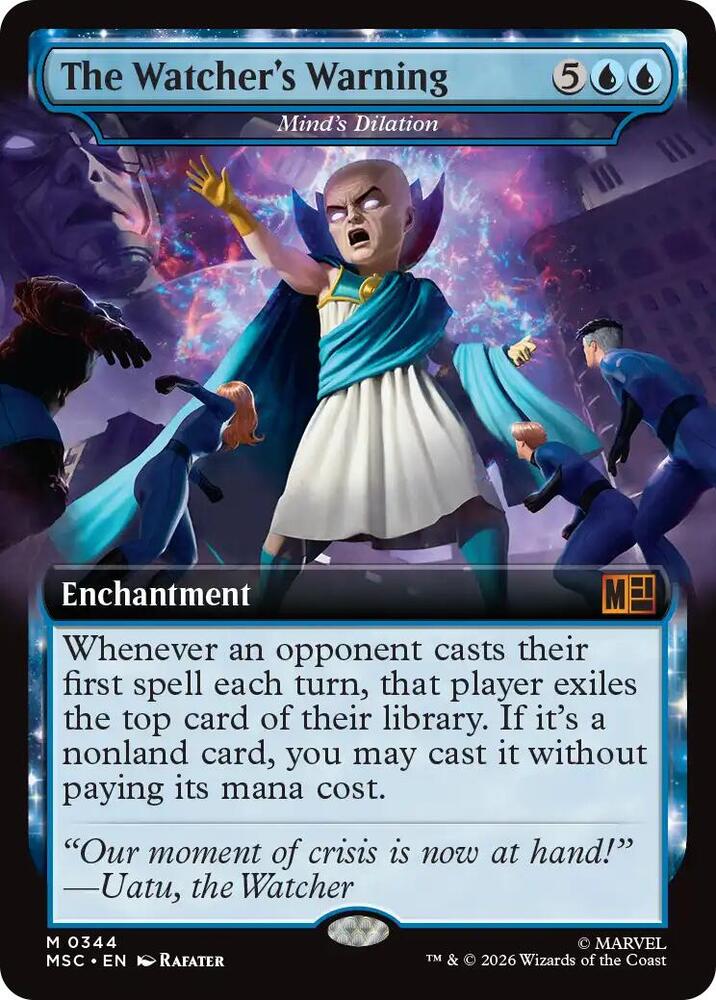 The Watchers Warning Minds Dilation Extended Art 344 (Commander: Marvel Super Heroes)  - Extended Art | Good Games Modbury