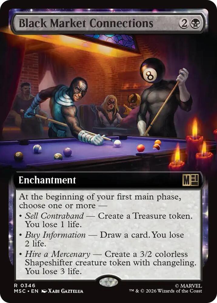 Black Market Connections Extended Art 346 (Commander: Marvel Super Heroes)  - Extended Art | Good Games Modbury
