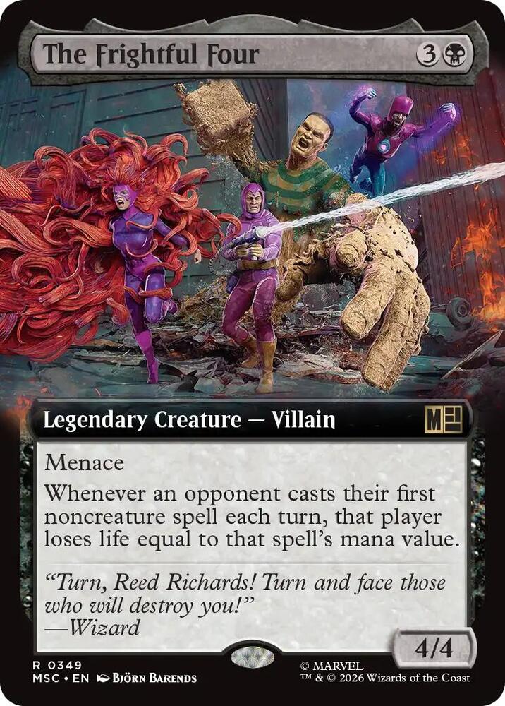 The Frightful Four Extended Art 349 (Commander: Marvel Super Heroes)  - Extended Art | Good Games Modbury