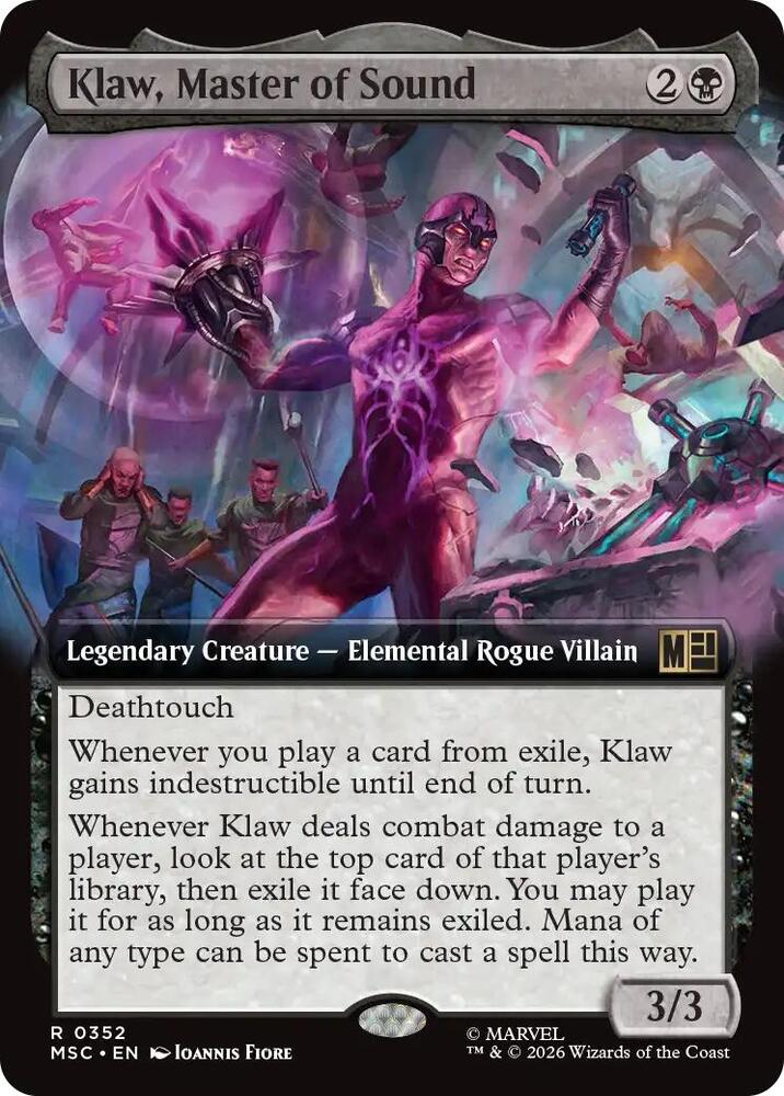 Klaw Master of Sound Extended Art 352 (Commander: Marvel Super Heroes)  - Extended Art  | Good Games Modbury