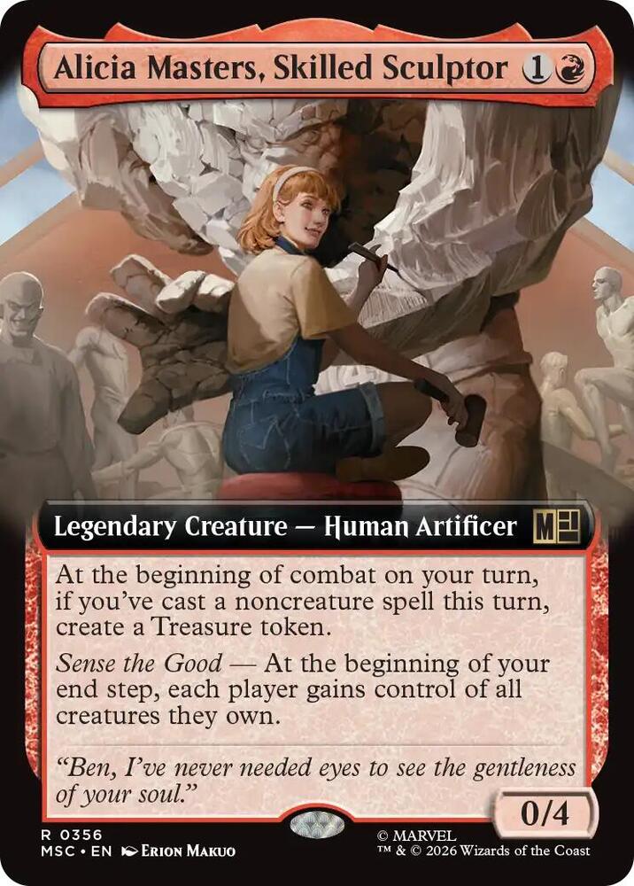 Alicia Masters Skilled Sculptor Extended Art 356 (Commander: Marvel Super Heroes)  - Extended Art | Good Games Modbury