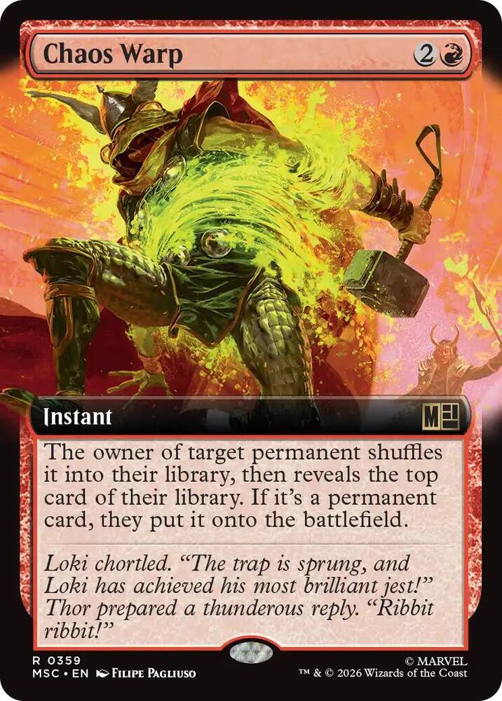 Chaos Warp Extended Art 359 (Commander: Marvel Super Heroes)  - Extended Art | Good Games Modbury