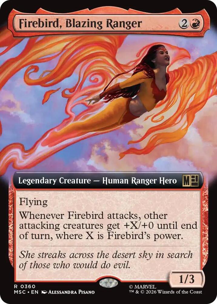 Firebird Blazing Ranger Extended Art 360 (Commander: Marvel Super Heroes)  - Extended Art | Good Games Modbury