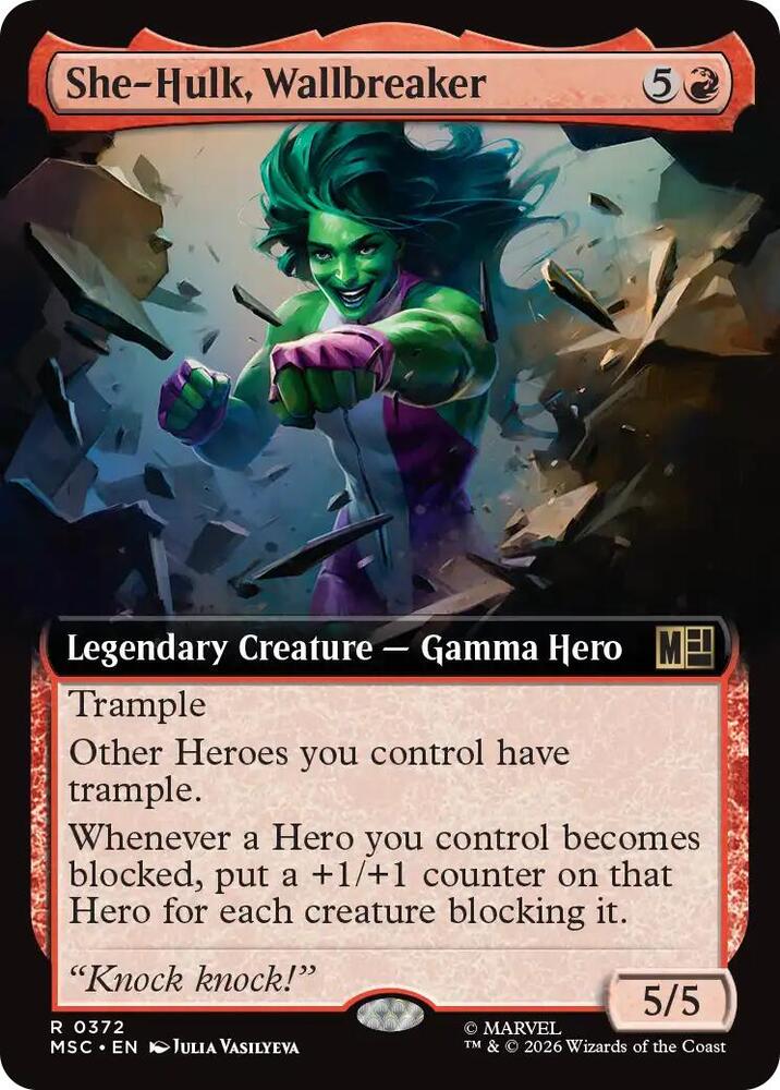 She Hulk Wallbreaker Extended Art 372 (Commander: Marvel Super Heroes)  - Extended Art | Good Games Modbury